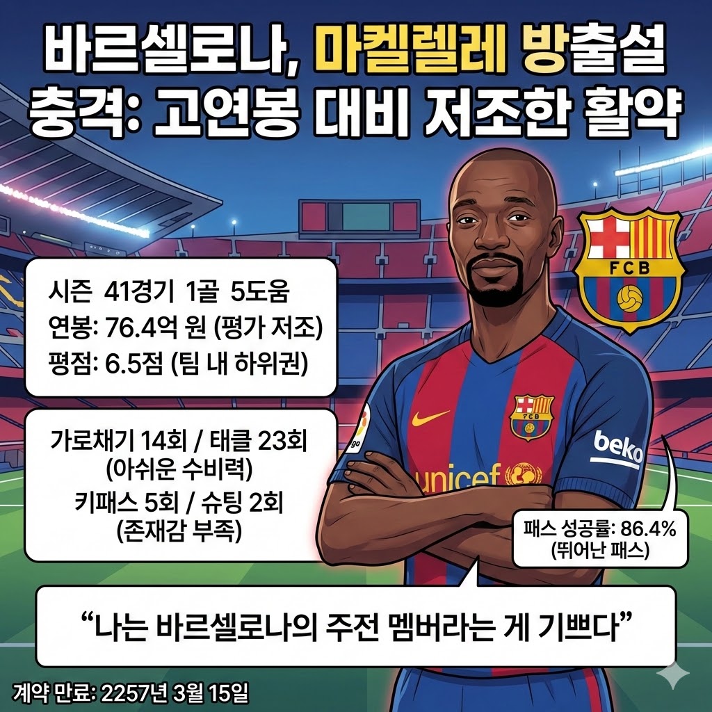 마켈렐레 방출설, [고액 연봉] 값 못했나